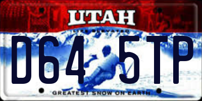 UT license plate D645TP