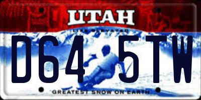 UT license plate D645TW