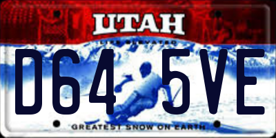 UT license plate D645VE