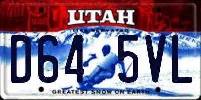 UT license plate D645VL