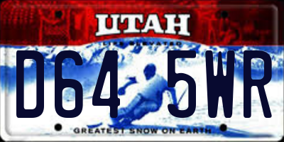UT license plate D645WR