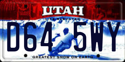 UT license plate D645WY