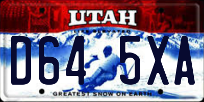 UT license plate D645XA