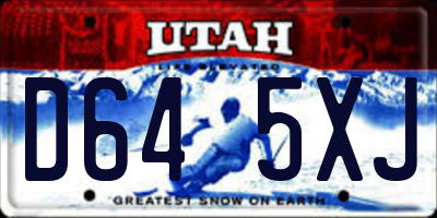 UT license plate D645XJ