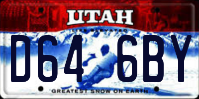 UT license plate D646BY