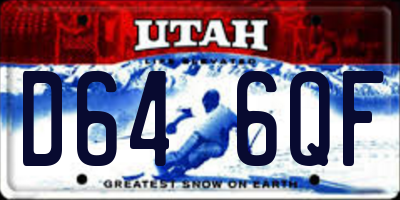 UT license plate D646QF