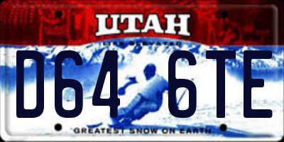 UT license plate D646TE