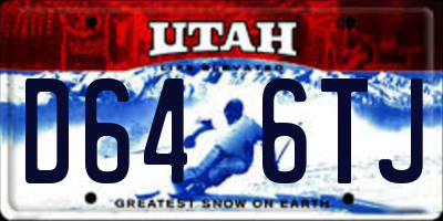 UT license plate D646TJ