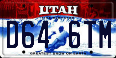 UT license plate D646TM