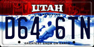 UT license plate D646TN