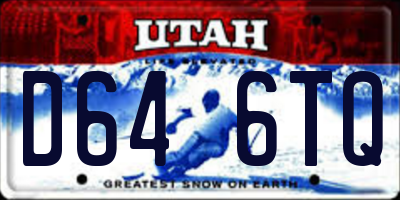 UT license plate D646TQ