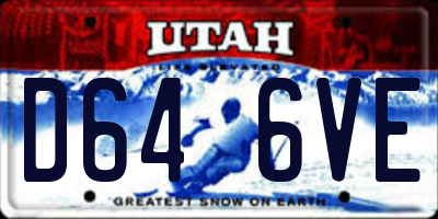 UT license plate D646VE