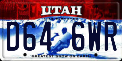UT license plate D646WR