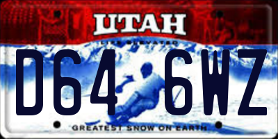 UT license plate D646WZ