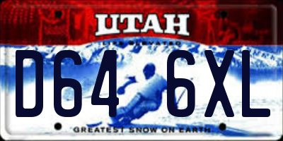 UT license plate D646XL