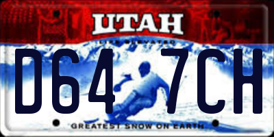 UT license plate D647CH