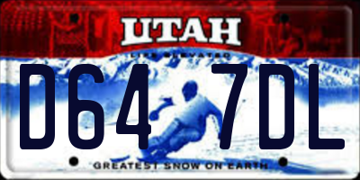 UT license plate D647DL