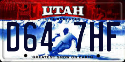 UT license plate D647HF