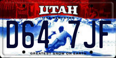 UT license plate D647JF