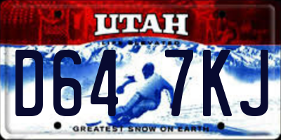 UT license plate D647KJ