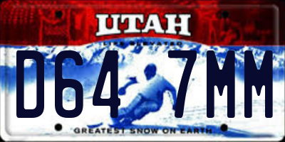 UT license plate D647MM