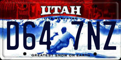 UT license plate D647NZ