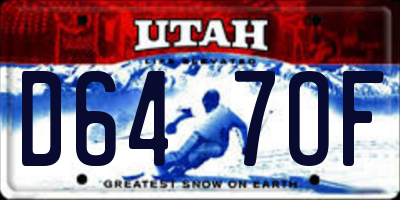 UT license plate D647OF