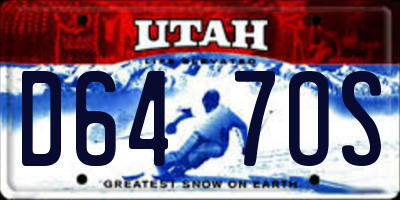 UT license plate D647OS