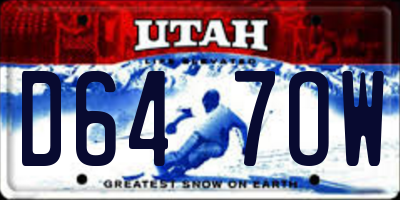 UT license plate D647OW