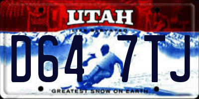 UT license plate D647TJ