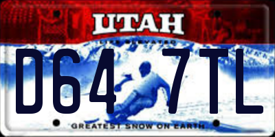 UT license plate D647TL