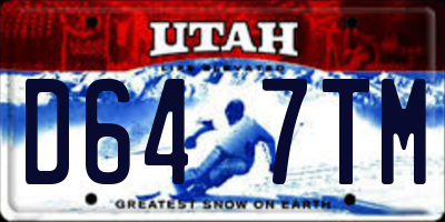 UT license plate D647TM