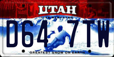 UT license plate D647TW