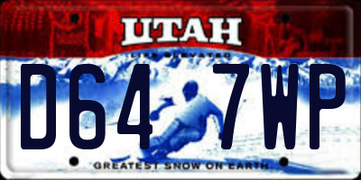 UT license plate D647WP