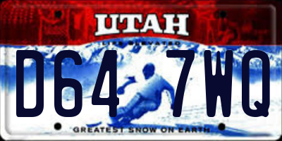UT license plate D647WQ