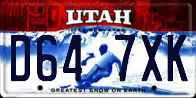 UT license plate D647XK