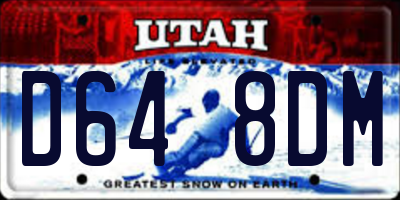UT license plate D648DM