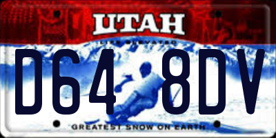 UT license plate D648DV