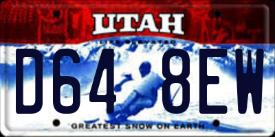 UT license plate D648EW