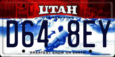 UT license plate D648EY