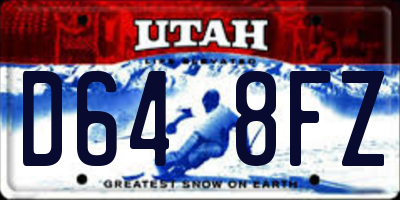 UT license plate D648FZ