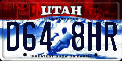 UT license plate D648HR