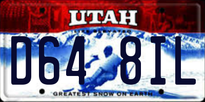 UT license plate D648IL