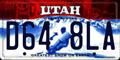UT license plate D648LA