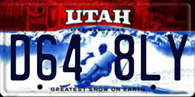 UT license plate D648LY