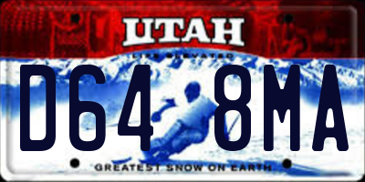 UT license plate D648MA