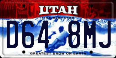 UT license plate D648MJ
