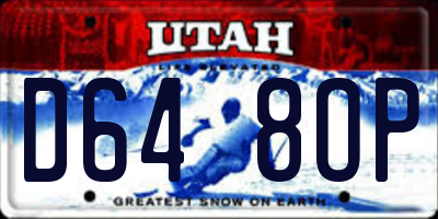 UT license plate D648OP