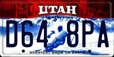 UT license plate D648PA