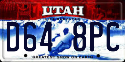 UT license plate D648PC